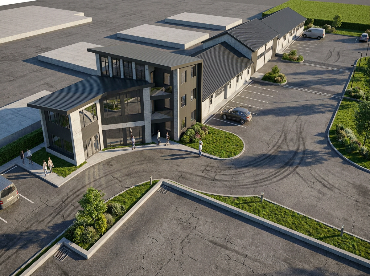 Dorog Business & Industrial Park légi látványterv